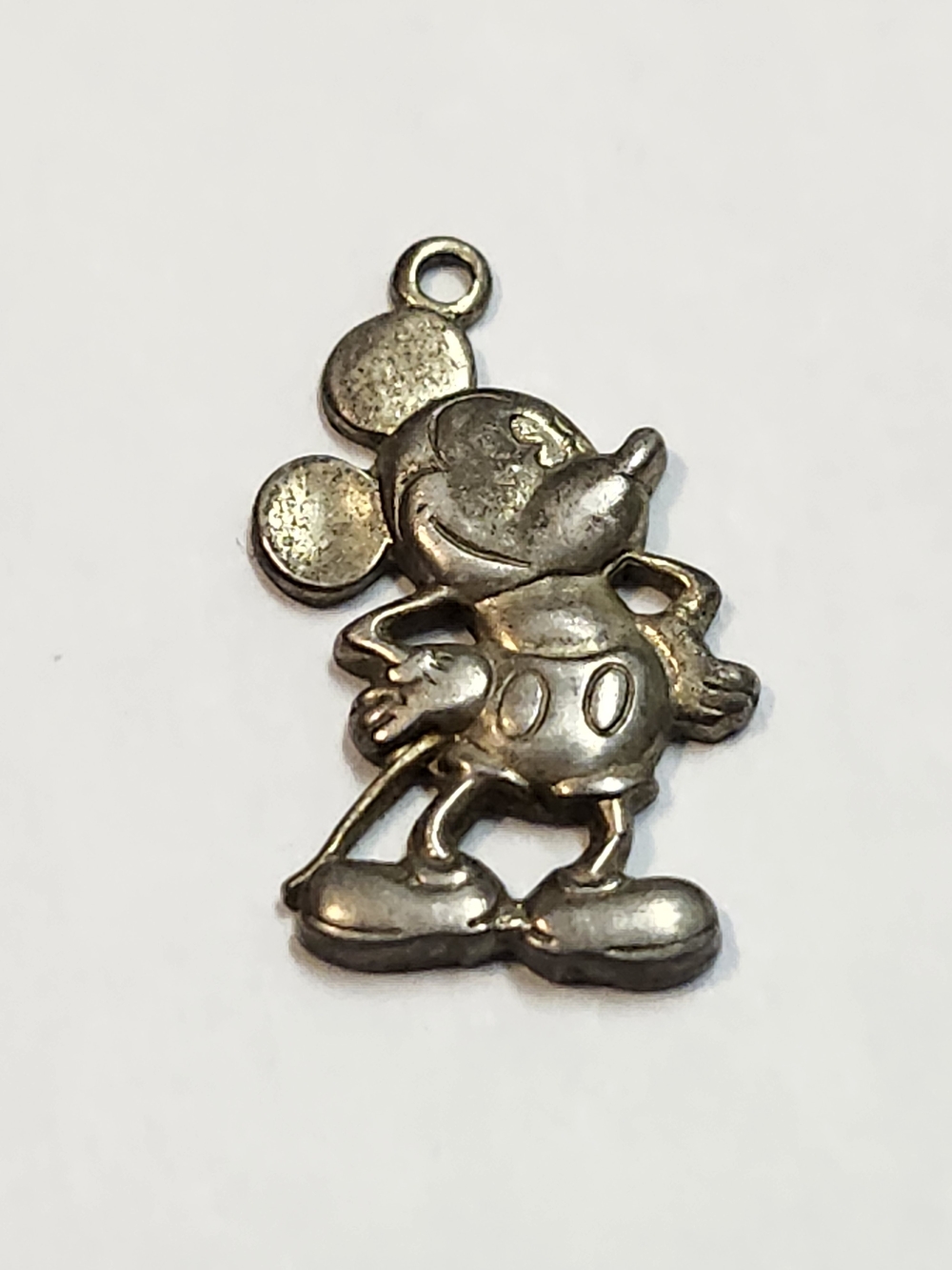 Vintage Sterling Silver Mickey Mouse Charm Pendant Walt Disney Productions